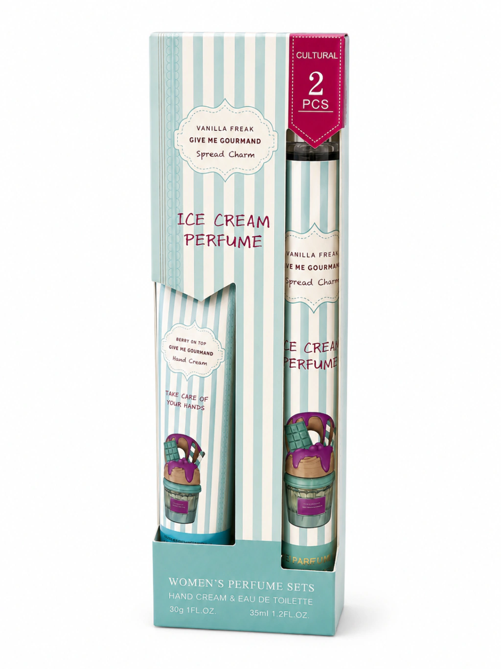 Set perfume y crema de manos ice Cream vainilla freak Cultural